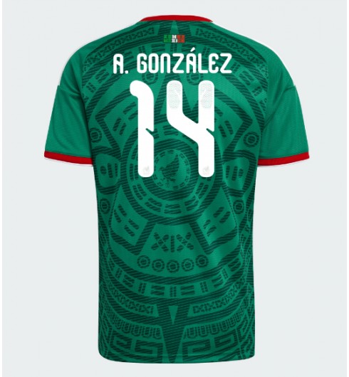 Mexiko Armando Gonzalez #14 Domácí Dres MS 2026 Krátký Rukáv Mexiko Armando Gonzalez #14 Domácí Dres MS 2026 Krátký Rukáv